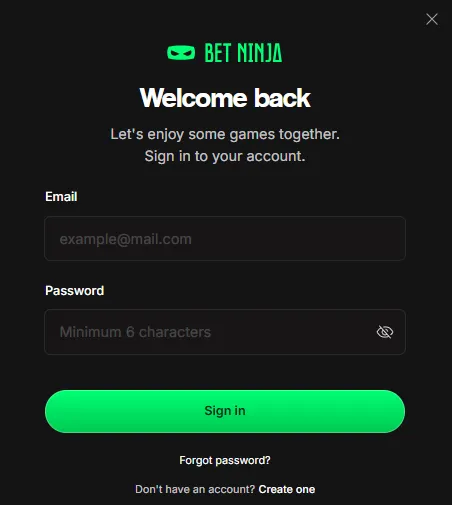 betninja casino sign in